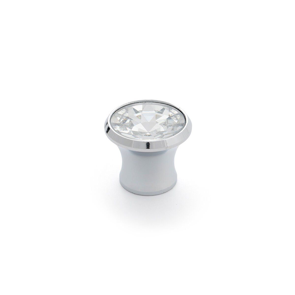 Pomo Rei 943 Aluminio Cristal Ø 27 x 23 mm 4 Piezas