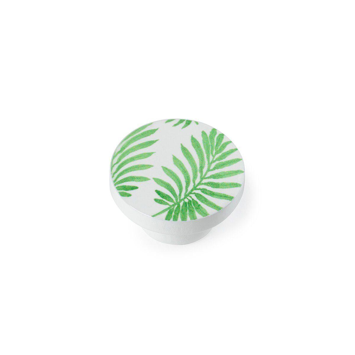 Pomo Rei e295 Verde Madera de haya Ø 38 x 22 mm (2 Unidades)