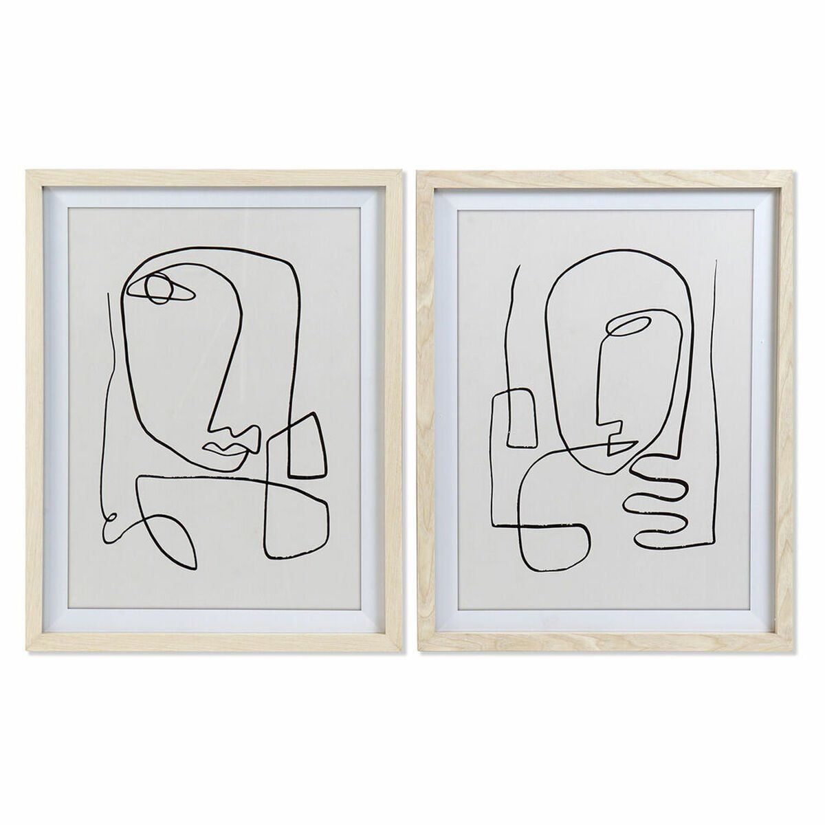 Cuadro DKD Home Decor Cristal Abeto Madera MDF 55 x 2 x 70 cm