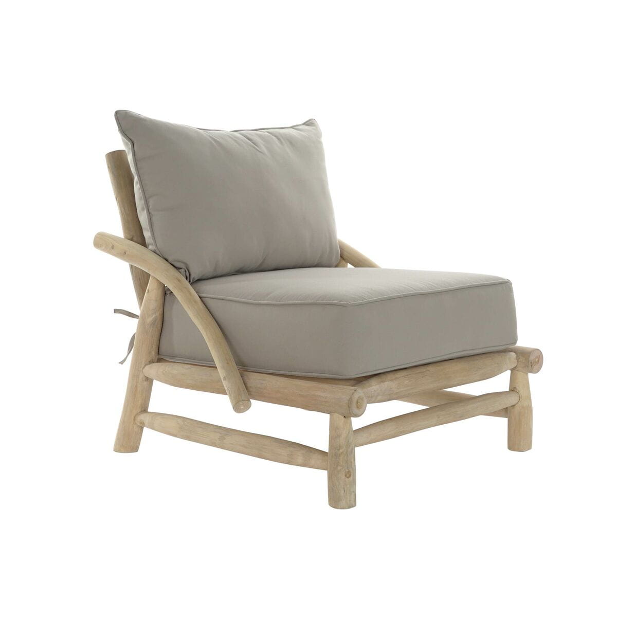 Sillón de jardín DKD Home Decor Natural Gris claro 82 x 80 x 73 cm