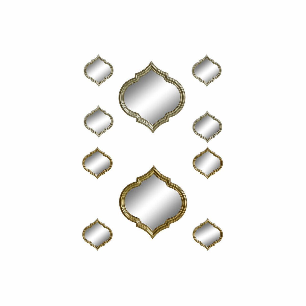 Juego de Espejos DKD Home Decor Espejo Dorado Bronce Polipropileno (50 x 3 x 55 cm) (2 pcs)