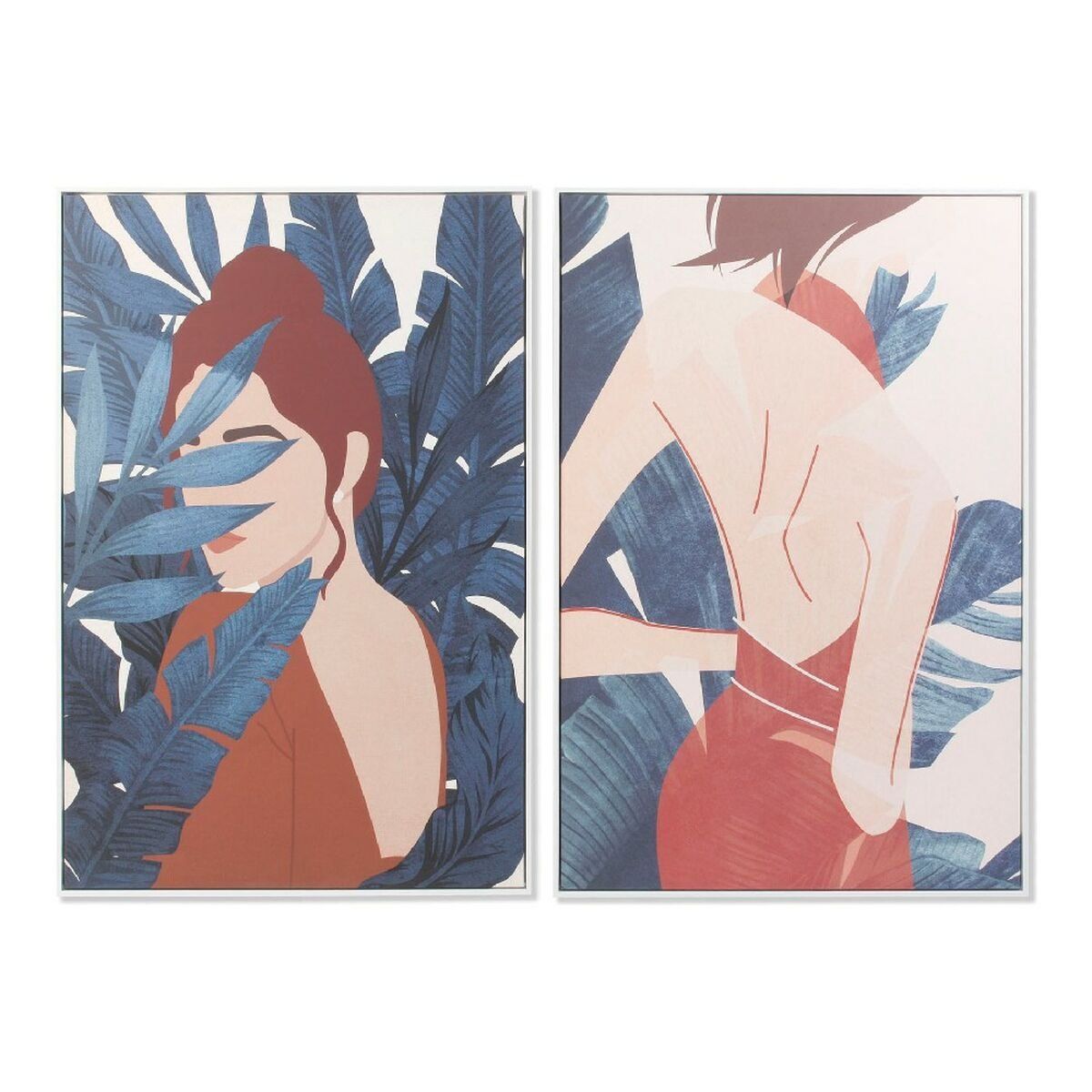 Lienzo DKD Home Decor Woman Poliestireno Lienzo
