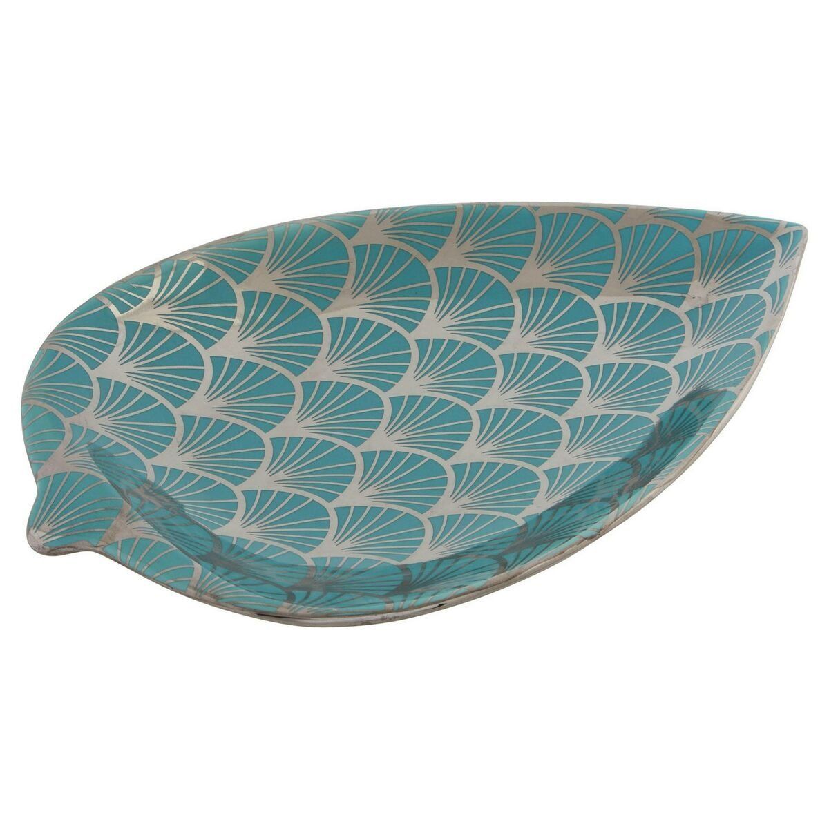 Centro de Mesa DKD Home Decor Turquesa Porcelana 27,5 x 16 x 3 cm