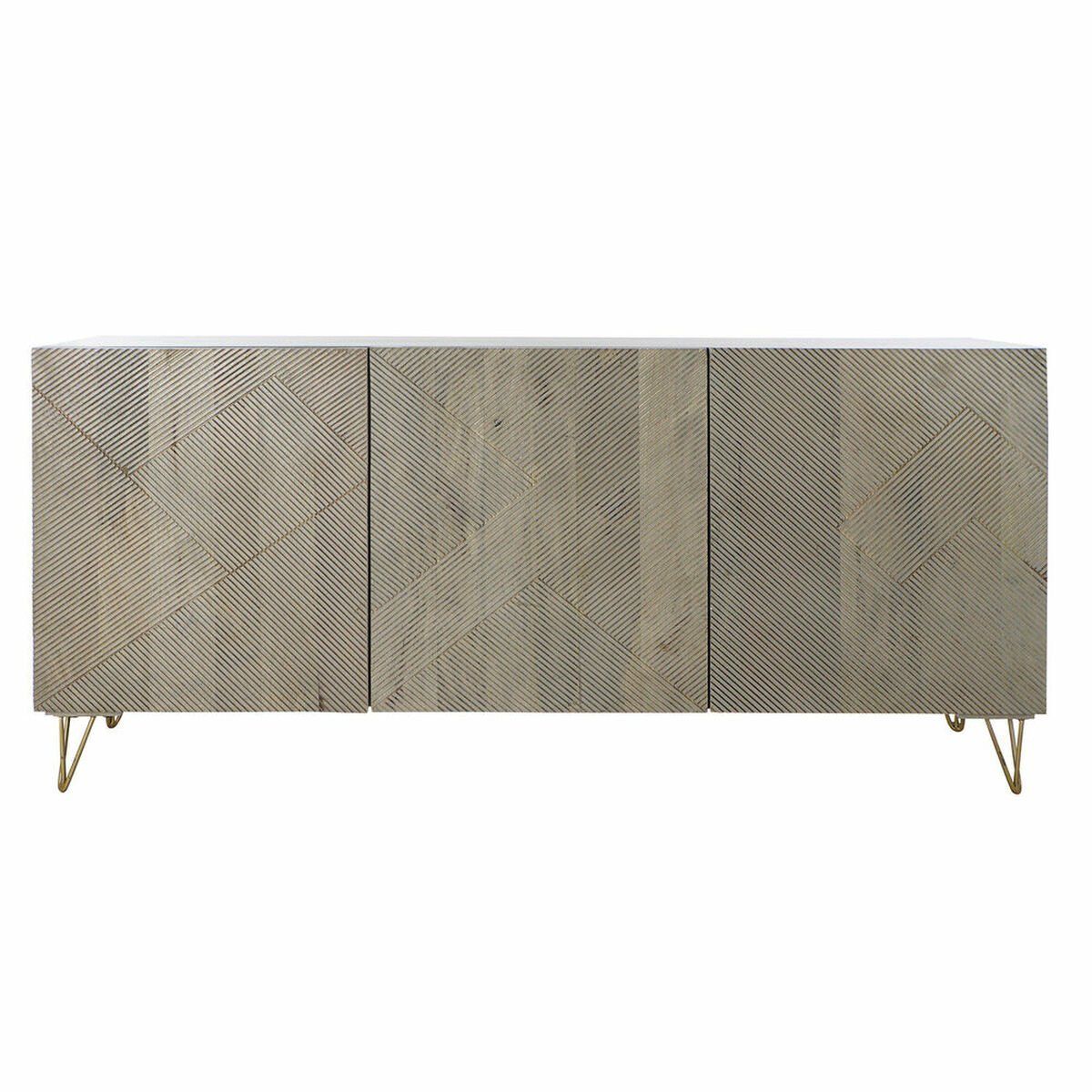 Aparador DKD Home Decor Gris Dorado Metal Madera de mango 160 x 45 x 75 cm
