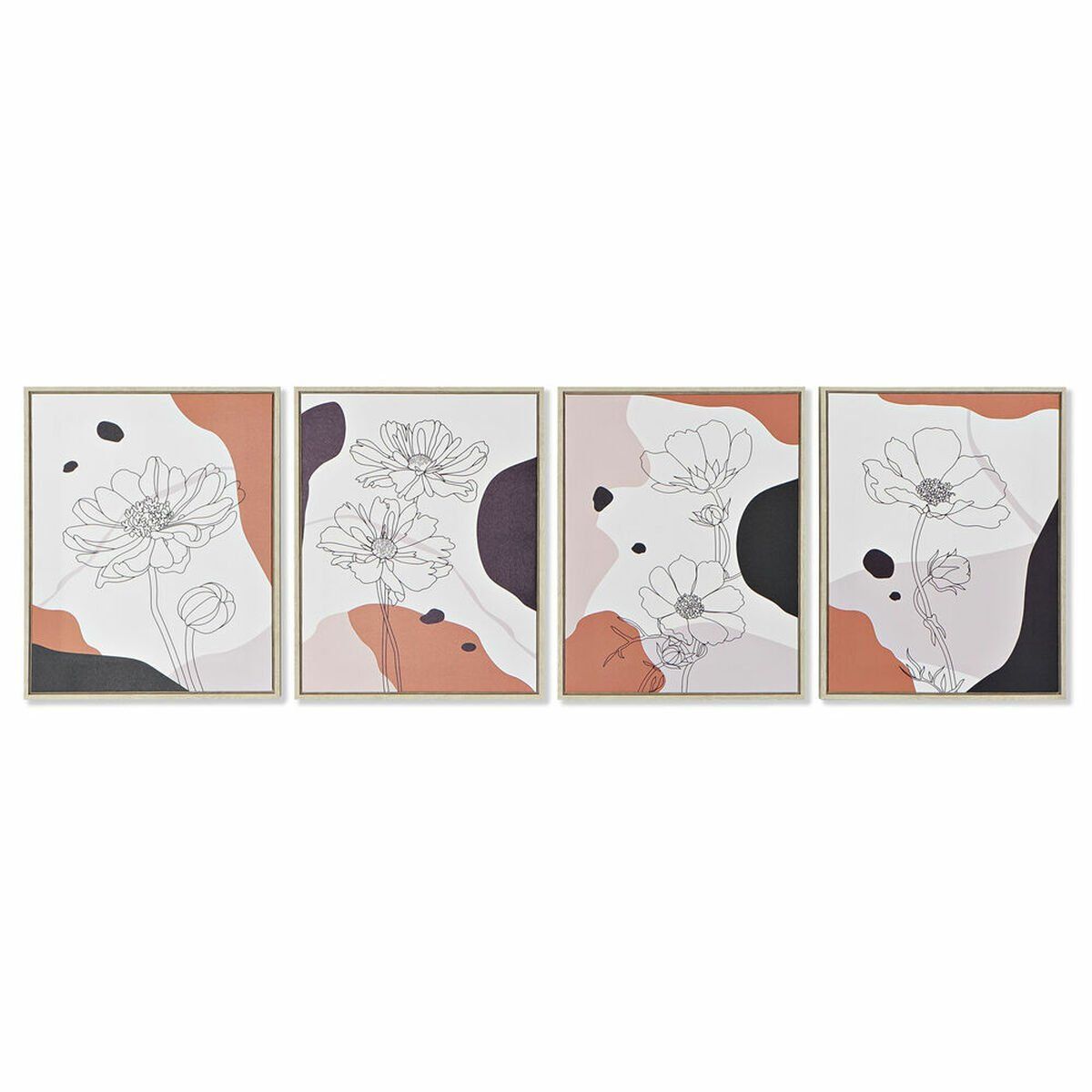 Lienzo DKD Home Decor Poliestireno Lienzo 40 x 2,5 x 50 cm (4 Piezas)