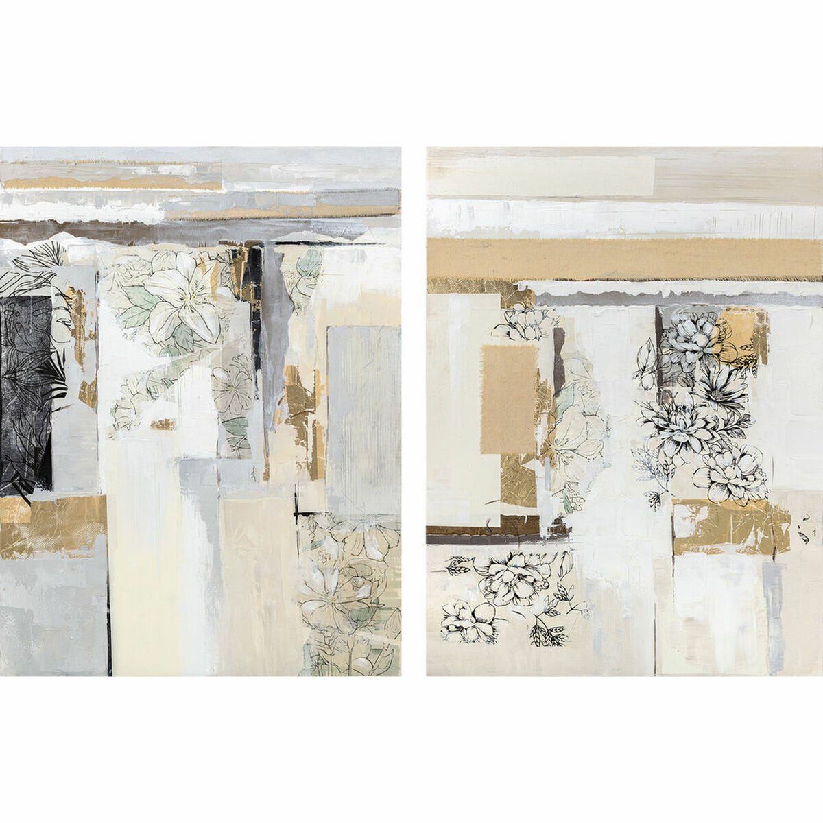 Lienzo DKD Home Decor Pino Lienzo 90 x 2,4 x 120 cm