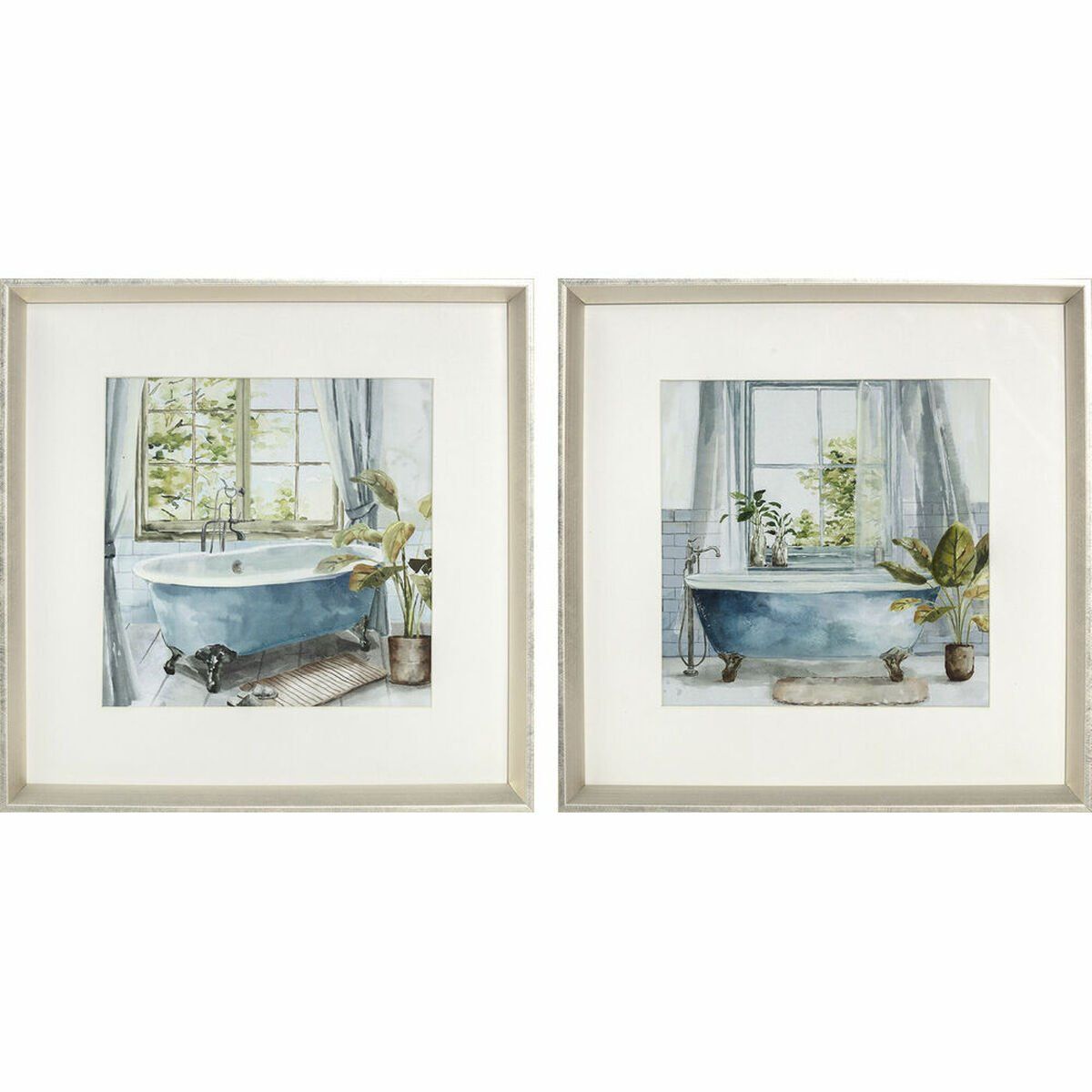 Cuadro DKD Home Decor Cristal Madera MDF 32 x 2,5 x 32 cm 32 x 2,3 x 32 cm