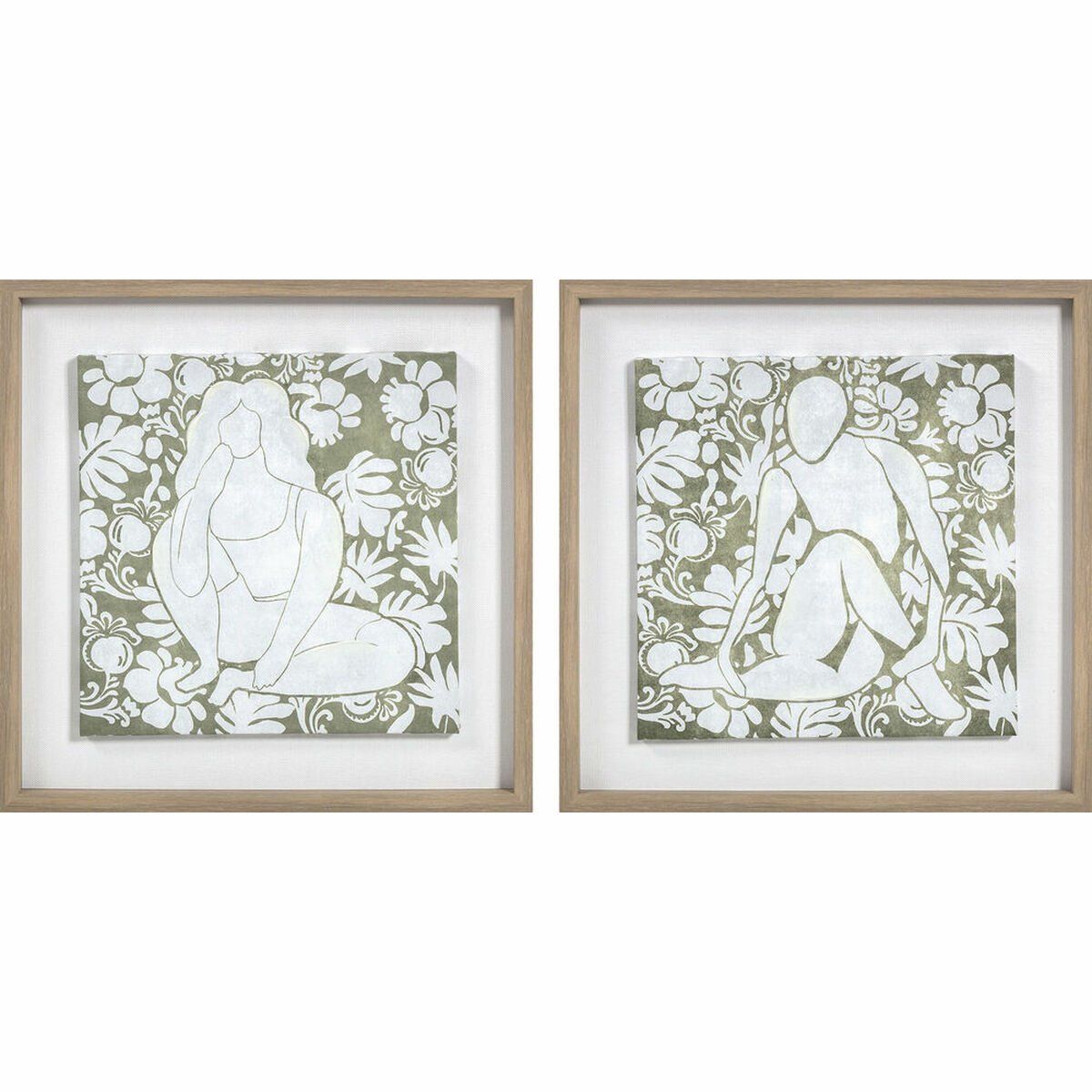 Lienzo DKD Home Decor Cristal Lienzo Madera MDF 42 x 3 x 42 cm