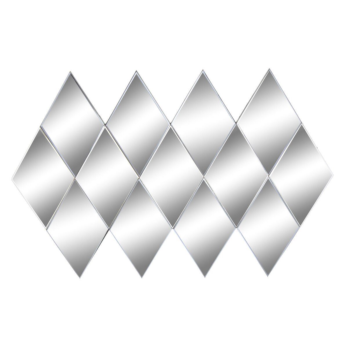 Espejo de pared DKD Home Decor Negro Moderno Rombos 120 x 2 x 80 cm