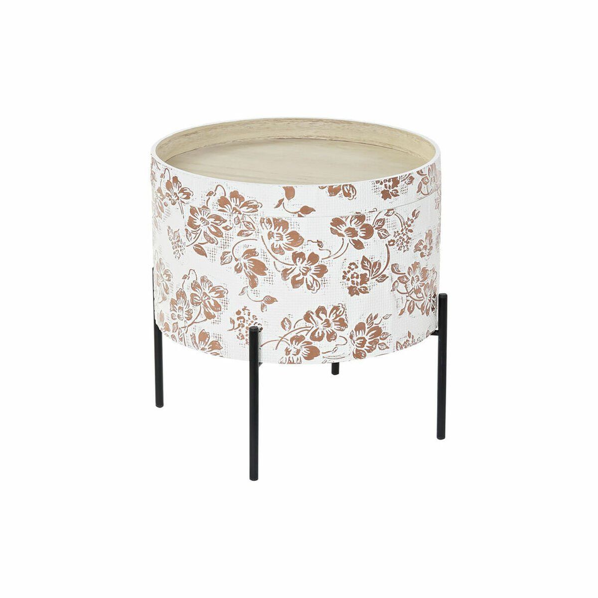 Mesita Auxiliar DKD Home Decor Blanco Negro 38 x 38 x 39 cm