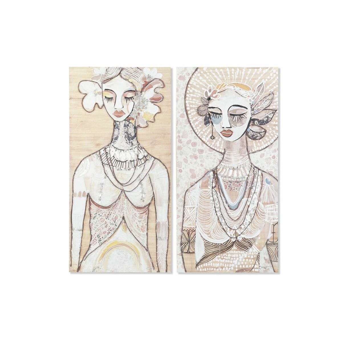 Lienzo DKD Home Decor Pino Lienzo 60 x 3,7 x 120 cm