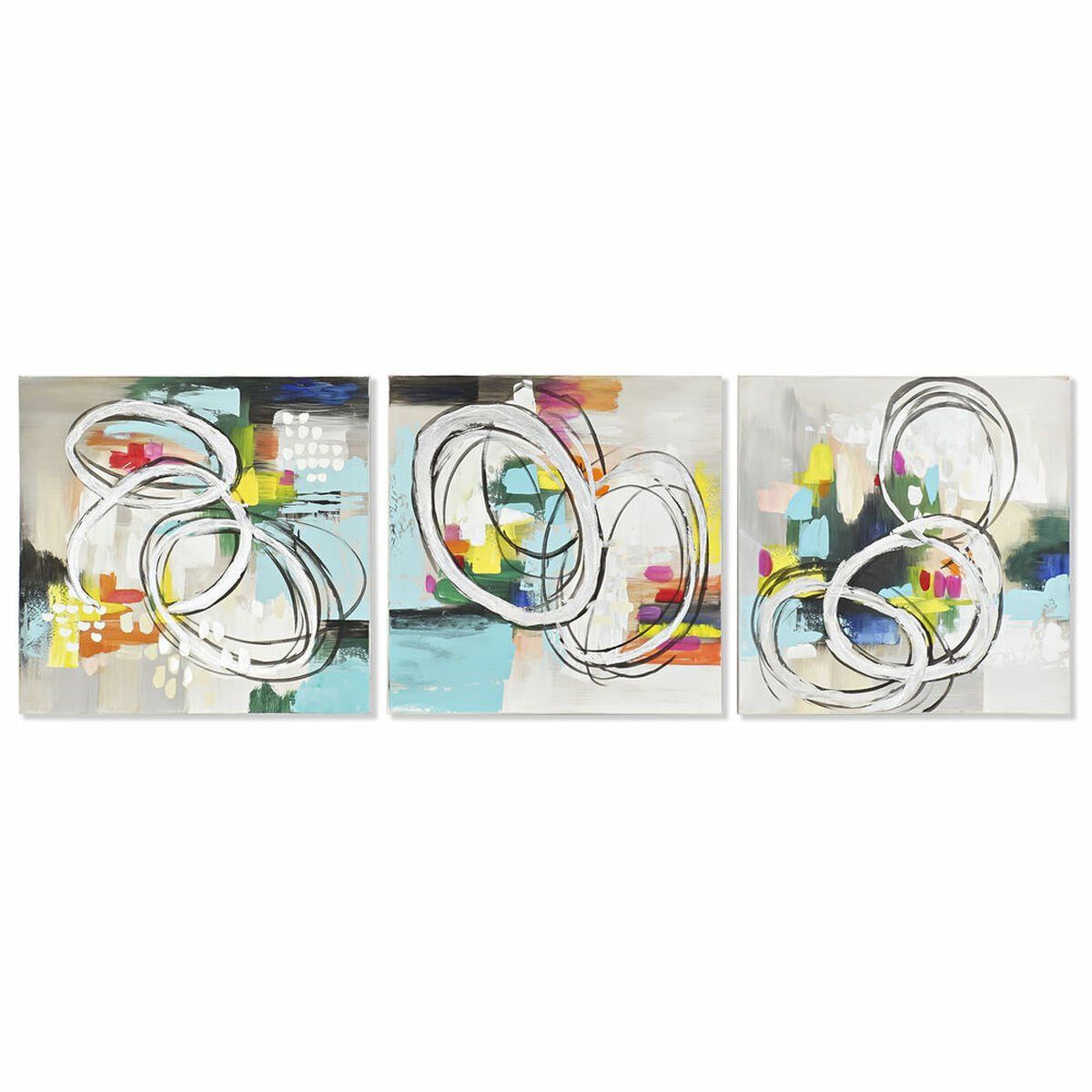 Lienzo DKD Home Decor Pino Lienzo 60 x 2,8 x 60 cm