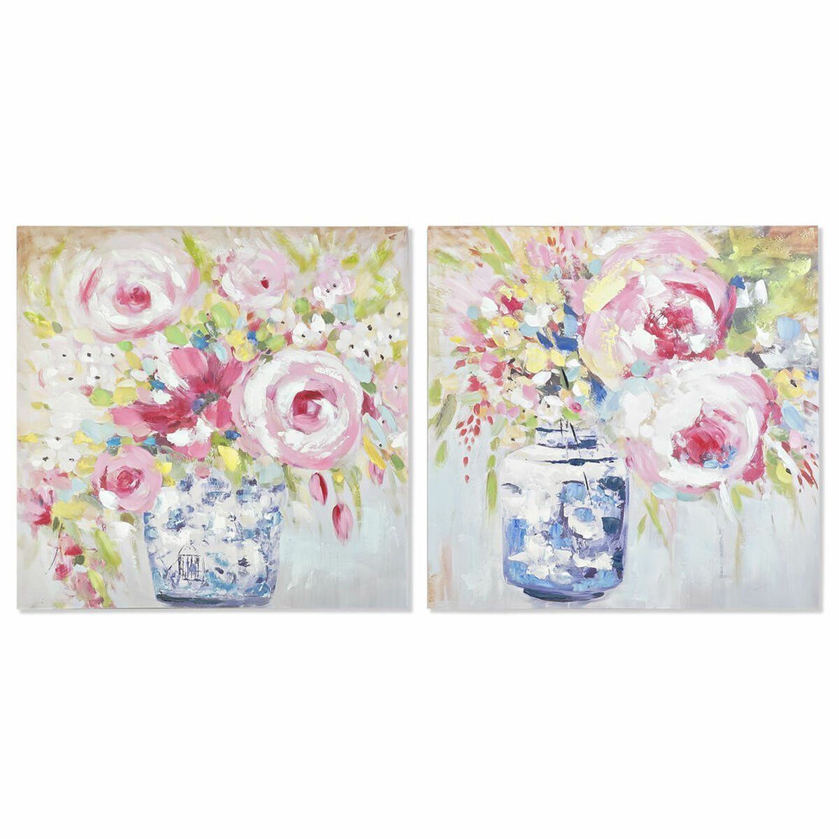 Lienzo DKD Home Decor Pino Lienzo 80 x 3 x 80 cm