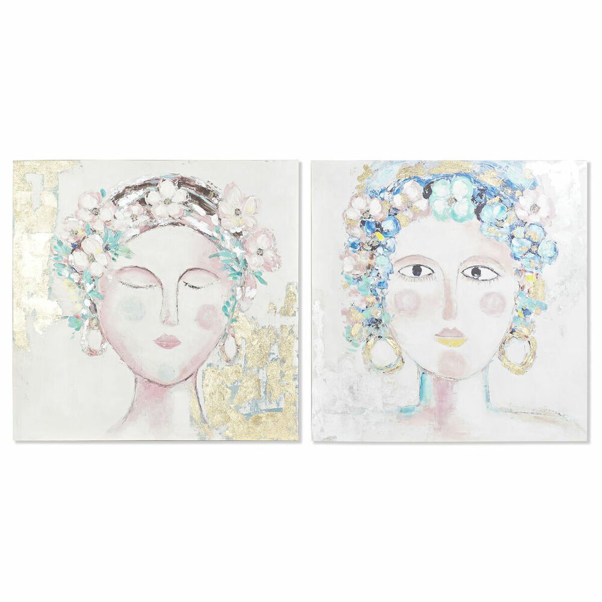 Lienzo DKD Home Decor Pino Lienzo 100 x 3,5 x 100 cm