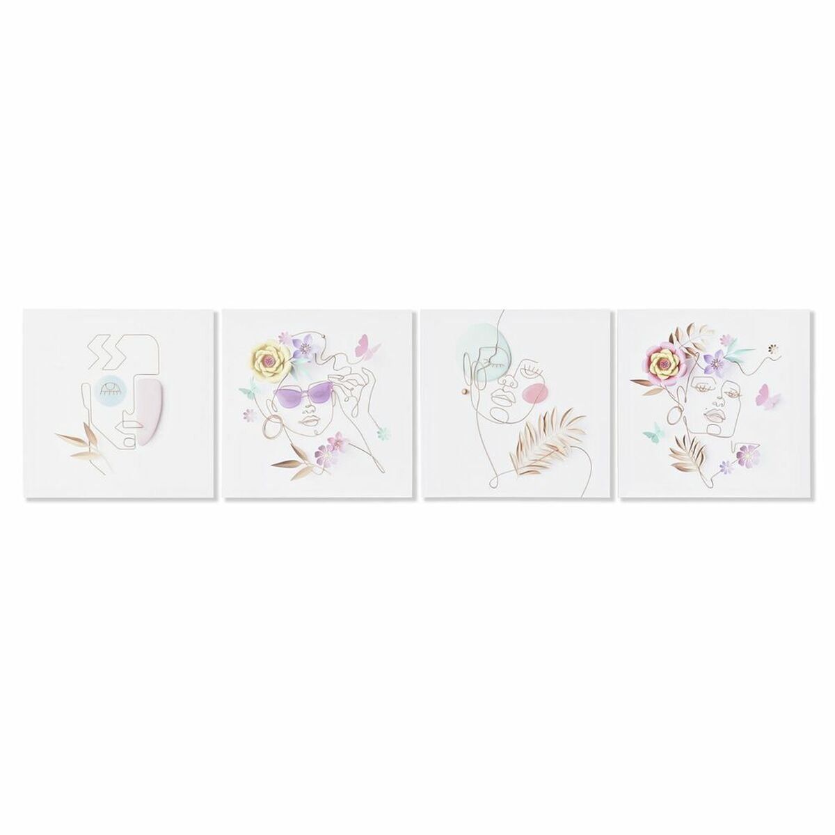 Lienzo DKD Home Decor Lienzo Madera MDF 40 x 1,8 x 40 cm