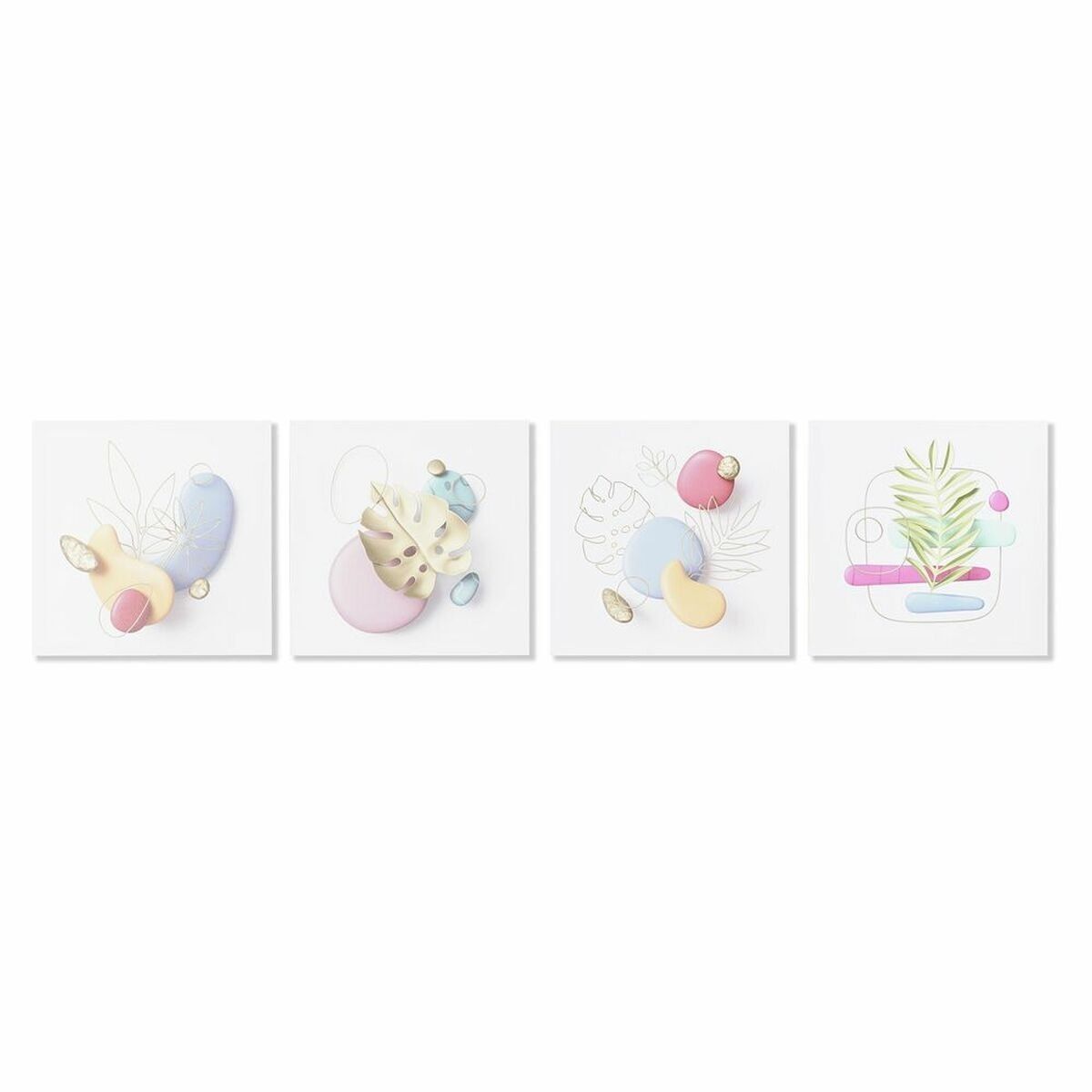 Lienzo DKD Home Decor Lienzo Madera MDF 40 x 1,8 x 40 cm