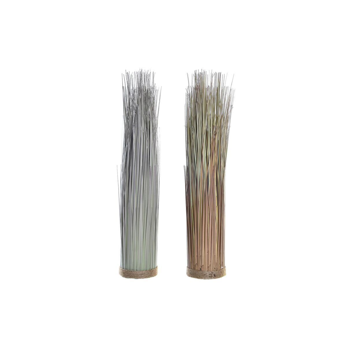 Planta Decorativa DKD Home Decor 25 x 25 x 68 cm Marrón Polietileno Verde (2 Unidades)