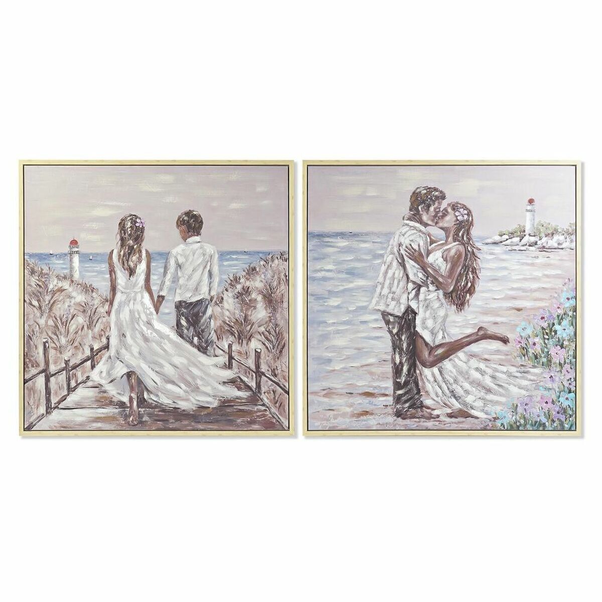 Lienzo DKD Home Decor Poliestireno Lienzo 100 x 4 x 100 cm