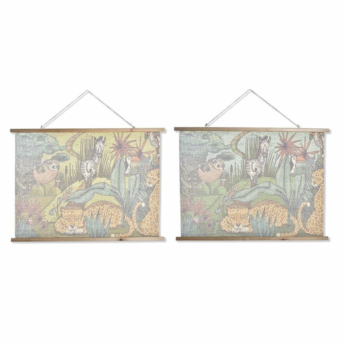 Lienzo DKD Home Decor Cuerda Abeto 100 x 2 x 75 cm