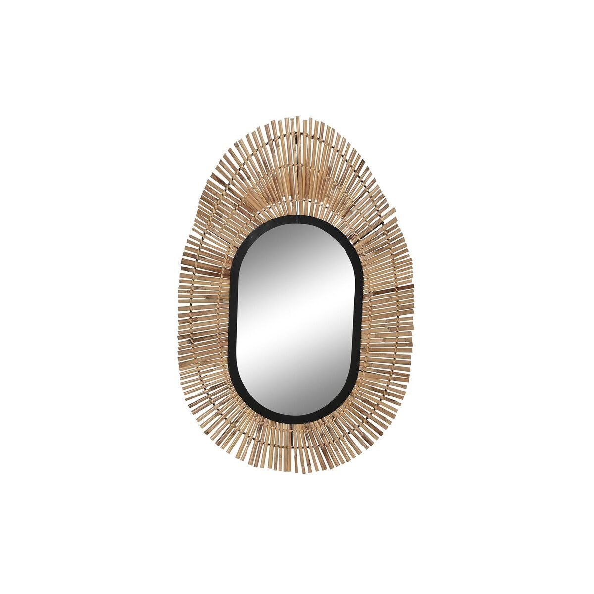 Espejo de pared DKD Home Decor Negro Natural Bali 63 x 1,5 x 92 cm