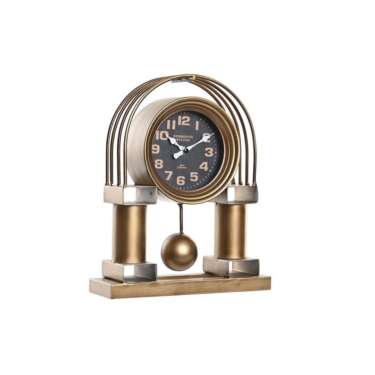 Reloj de Mesa DKD Home Decor Negro Dorado Tradicional