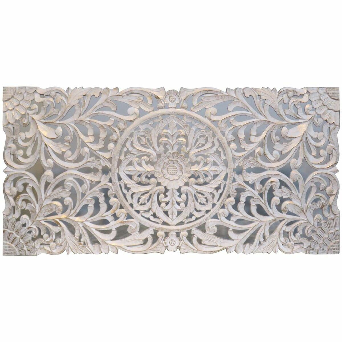 Cabecero de Cama DKD Home Decor Blanco Dorado Madera MDF 180 x 4 x 90 cm