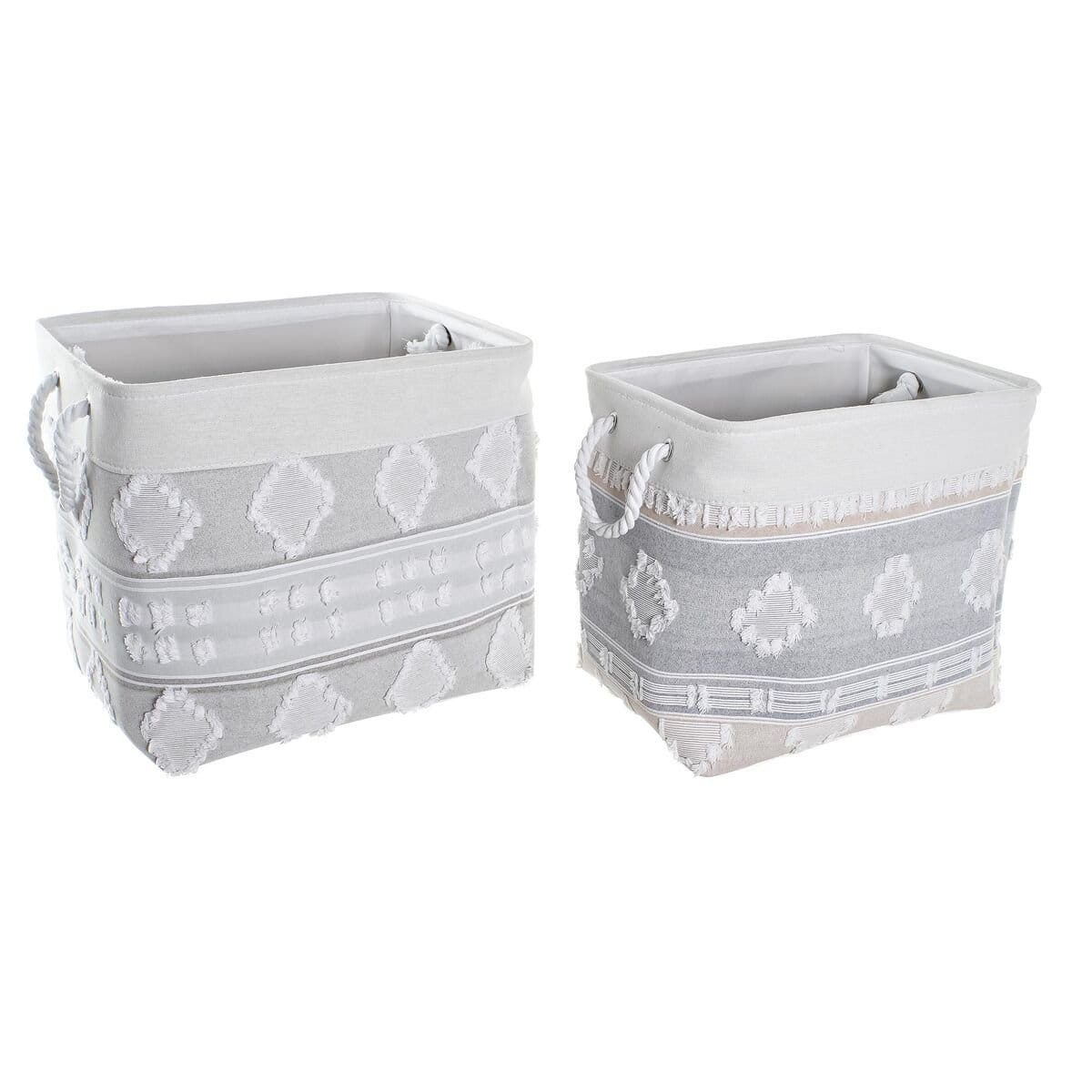 Juego de Cestas DKD Home Decor 45 x 35 x 40 cm Gris