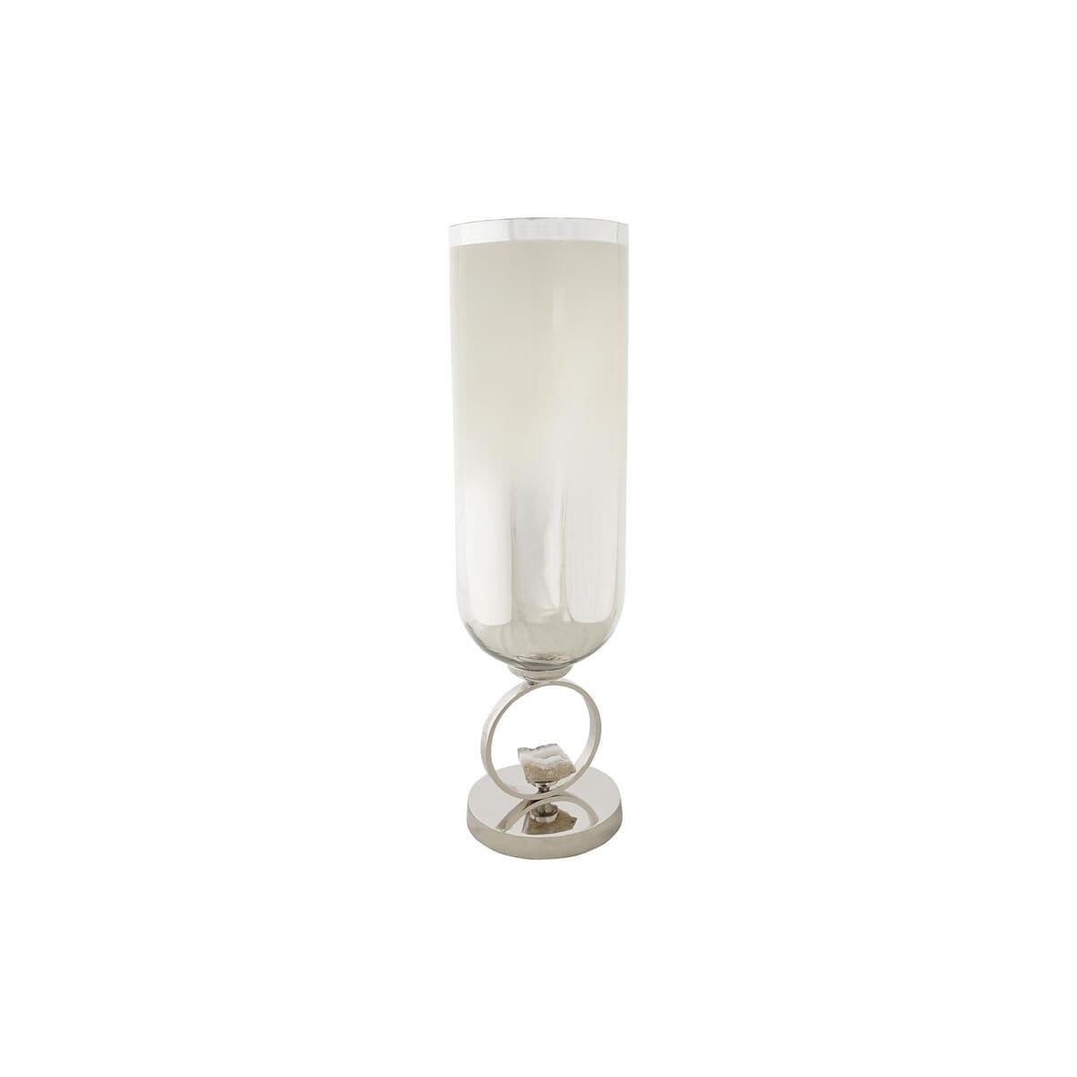 Jarrón DKD Home Decor Champán Cristal Aluminio (15 x 15 x 56 cm)