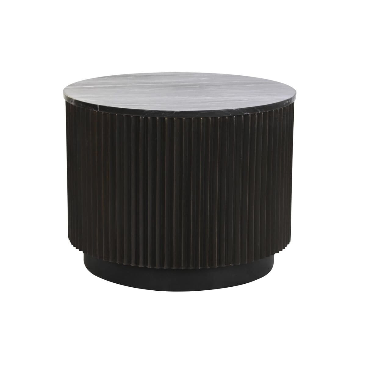 Mesa de Centro DKD Home Decor Negro 61 x 61 x 47,5 cm Metal Mármol