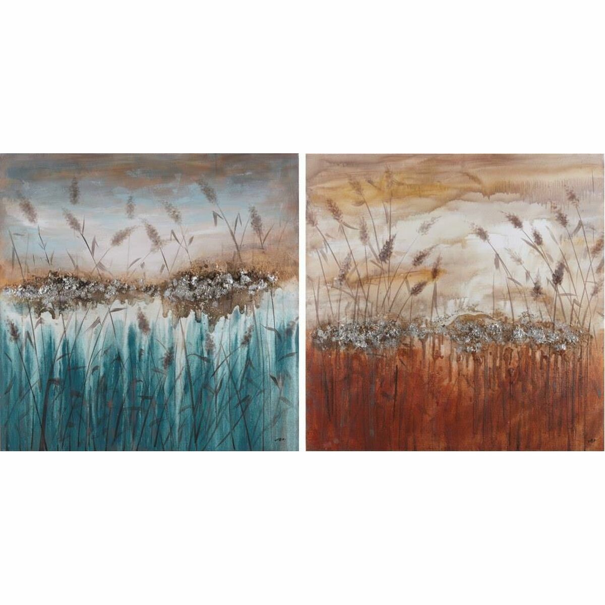 Lienzo DKD Home Decor Pino Lienzo 100 x 3,5 x 100 cm