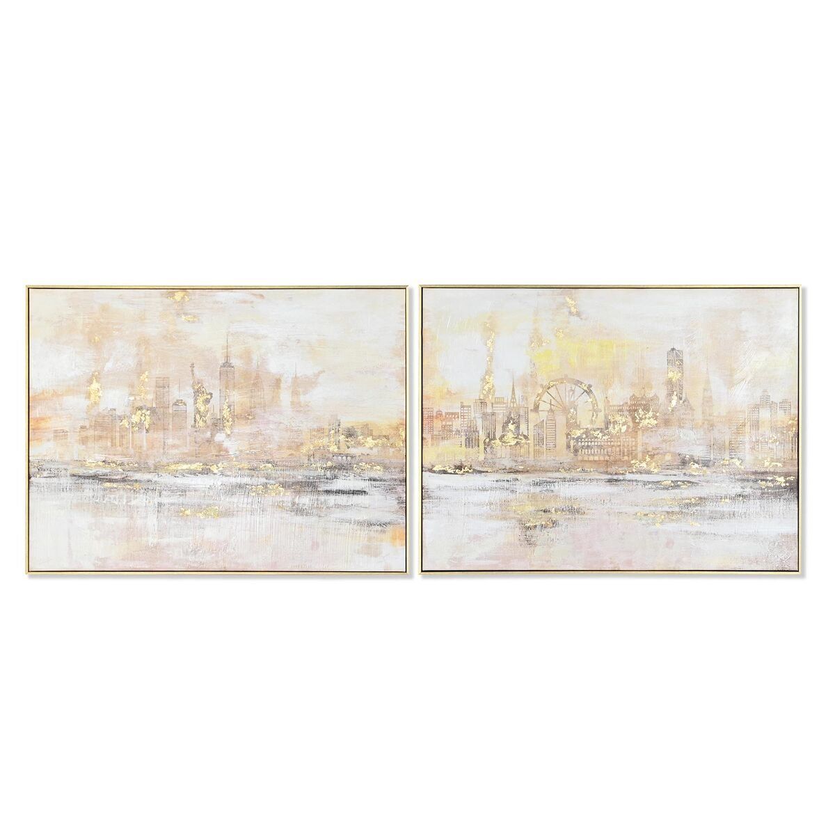 Lienzo DKD Home Decor Poliestireno Lienzo 80 x 3,5 x 60 cm