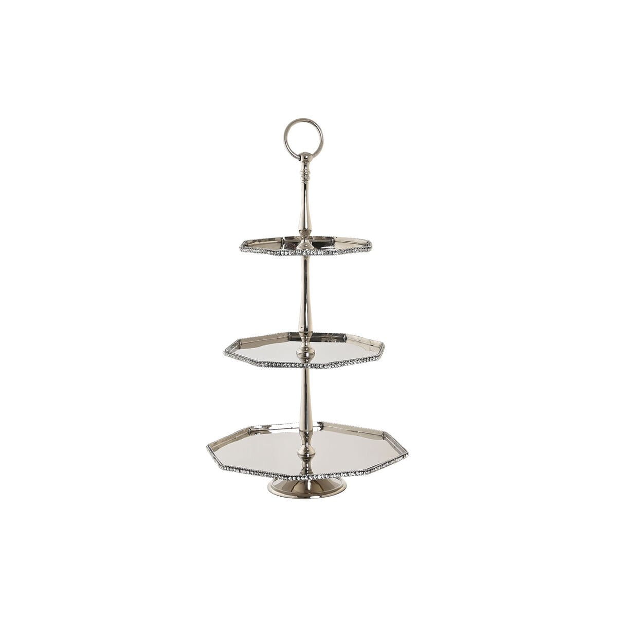 Centro de Mesa DKD Home Decor Plateado Aluminio 28 x 28 x 47 cm