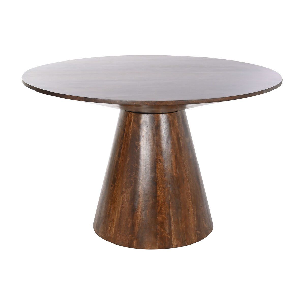 Mesa de Comedor DKD Home Decor Marrón oscuro Madera de mango 120 x 120 x 76 cm