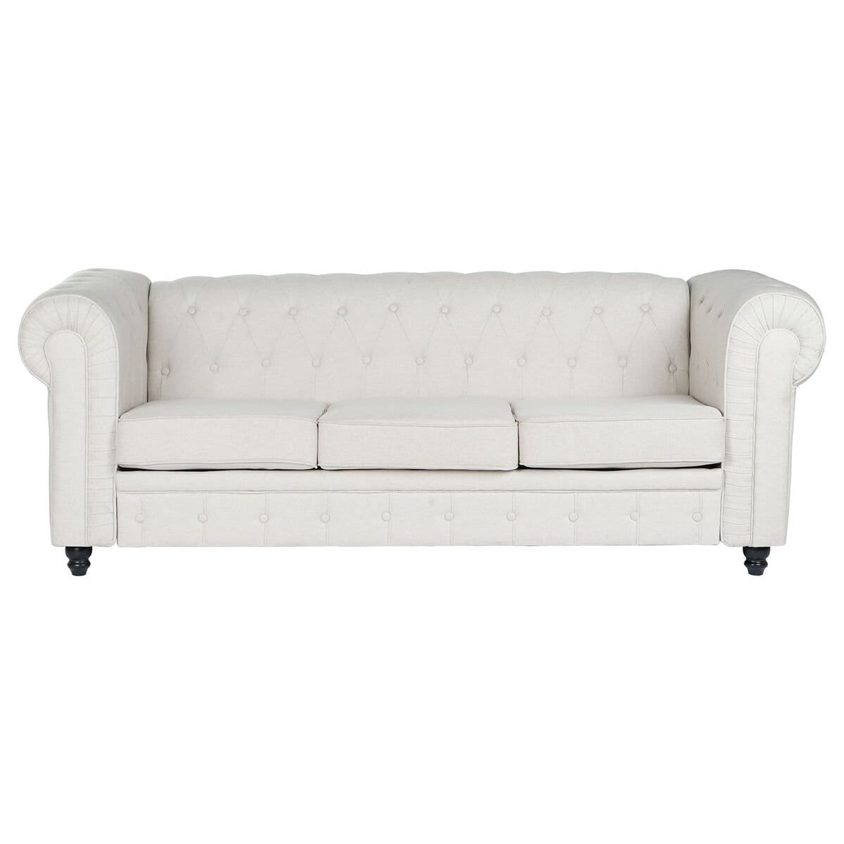 Sofá DKD Home Decor Blanco Marrón Crema Madera 209 x 84 x 76 cm