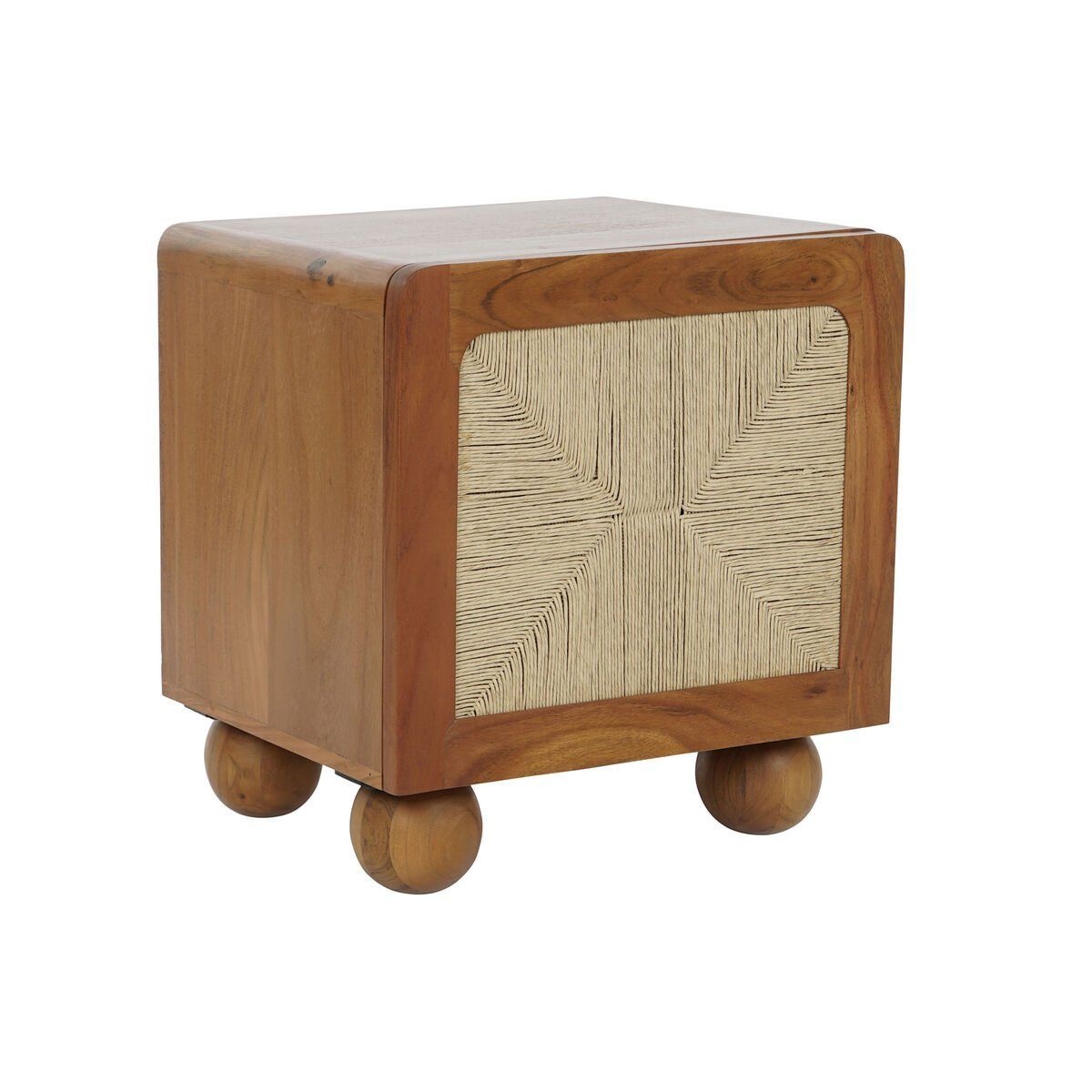 Mesita de Noche DKD Home Decor Marrón Acacia 50 x 40 x 53 cm