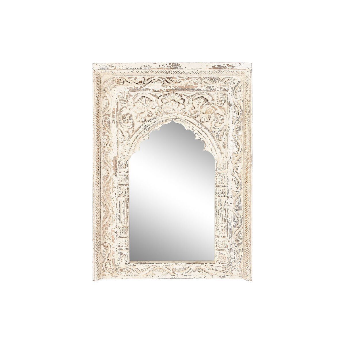 Espejo de pared Home ESPRIT Blanco Madera de mango 60 x 6 x 87 cm
