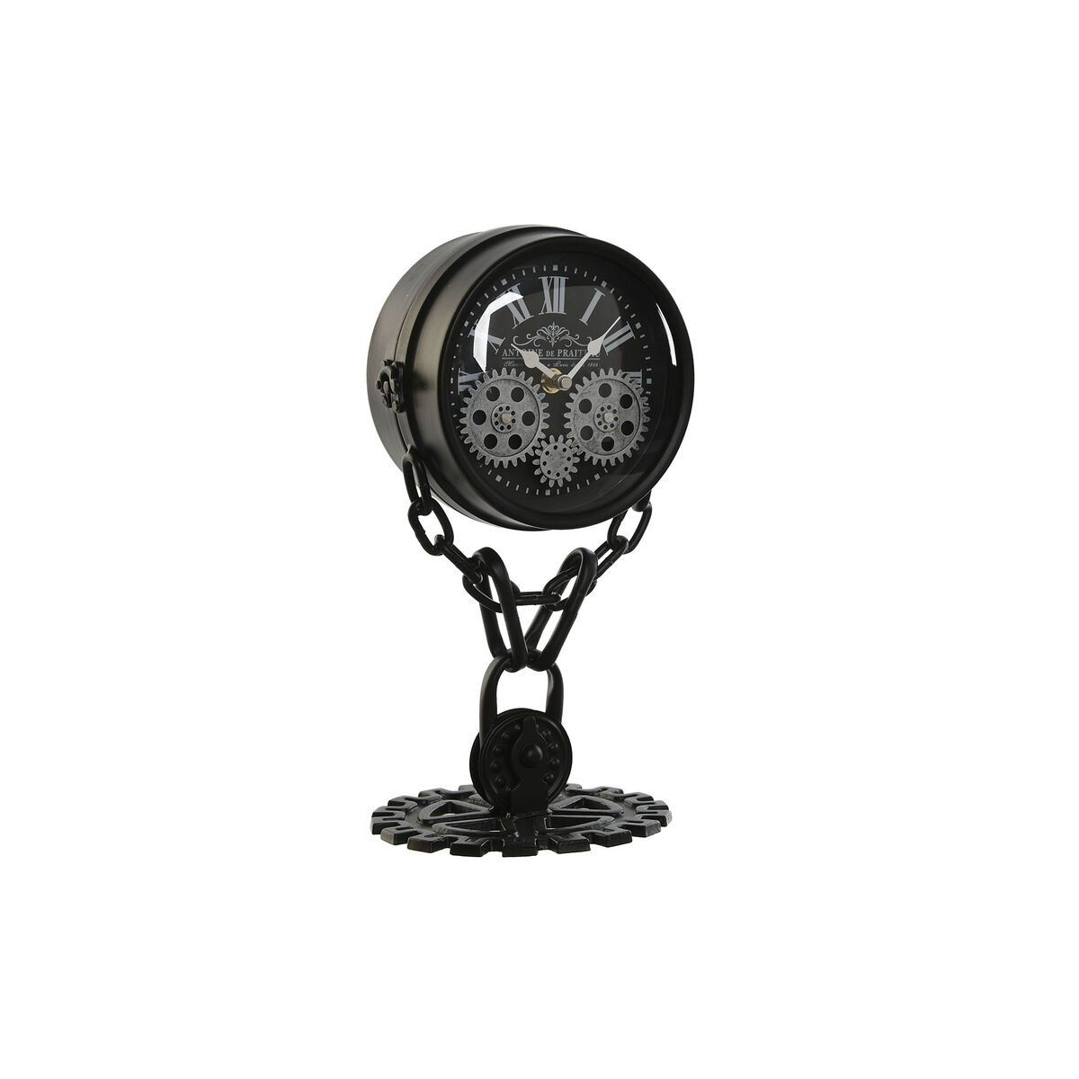 Reloj de Mesa Home ESPRIT Negro Plateado