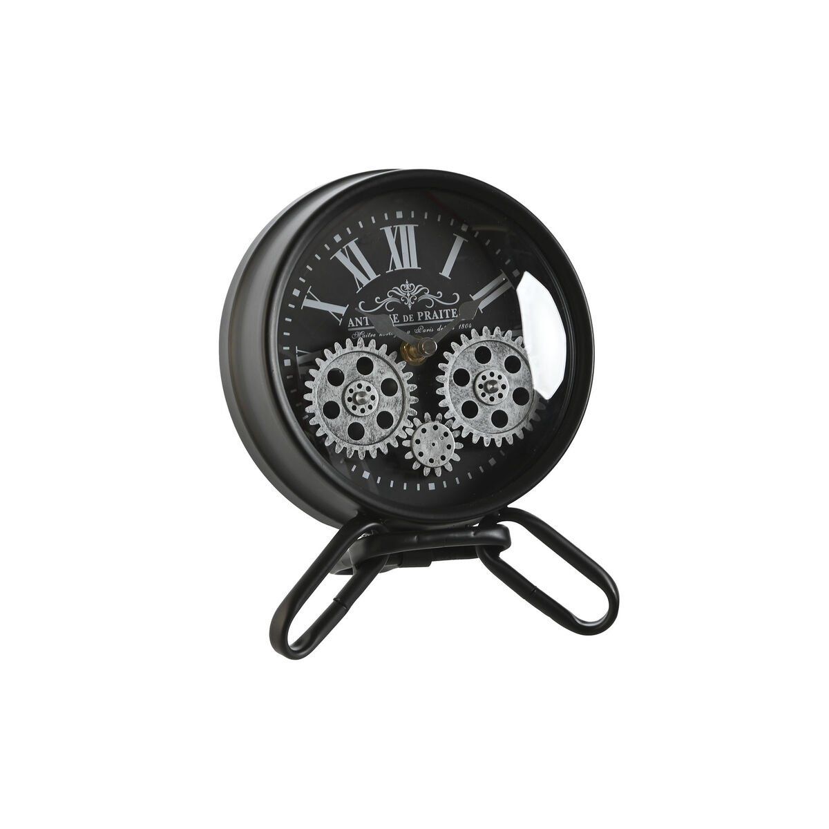 Reloj de Mesa Home ESPRIT Negro Plateado