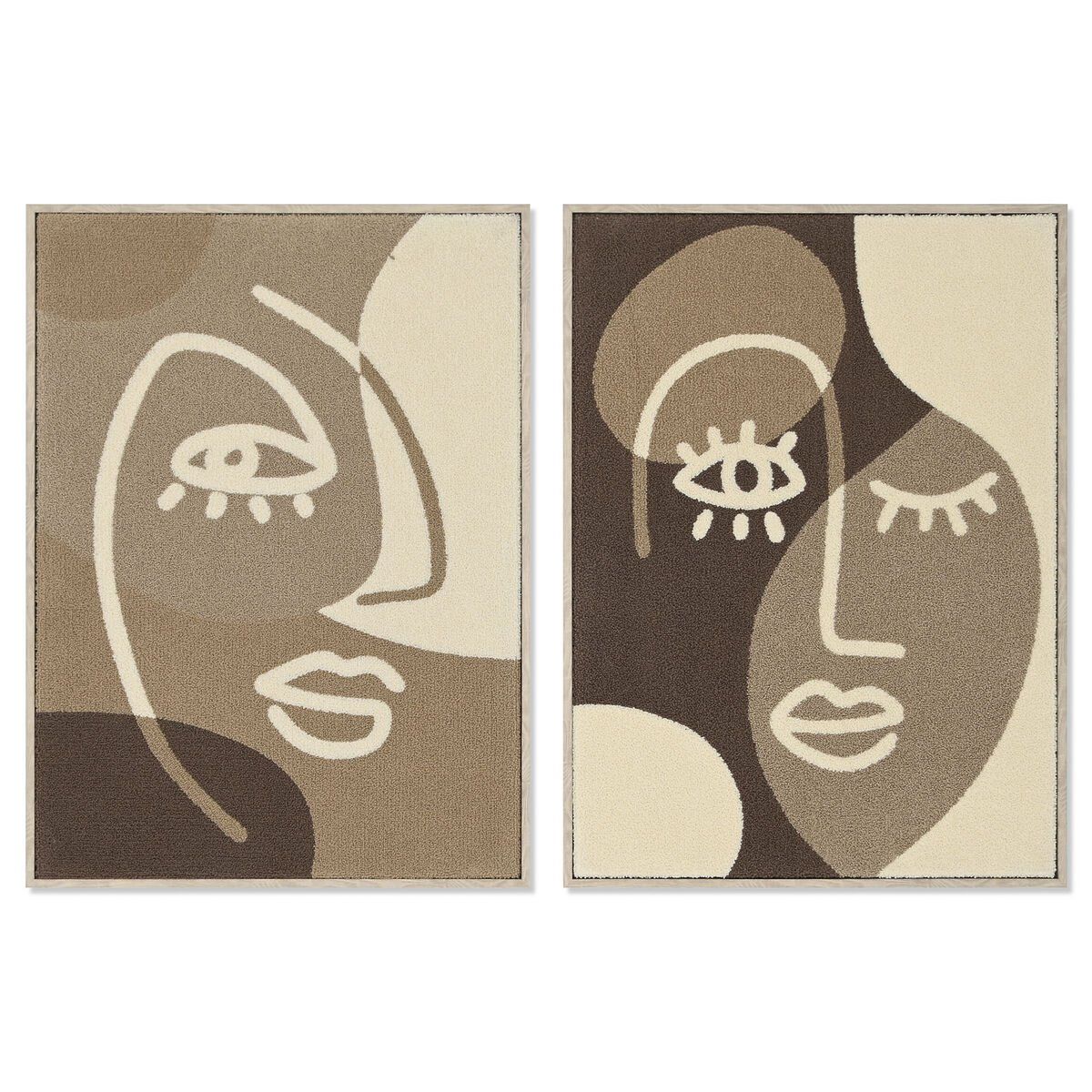 Cuadro Home ESPRIT Lana Madera MDF 53 x 4,3 x 73 cm (2 Unidades)