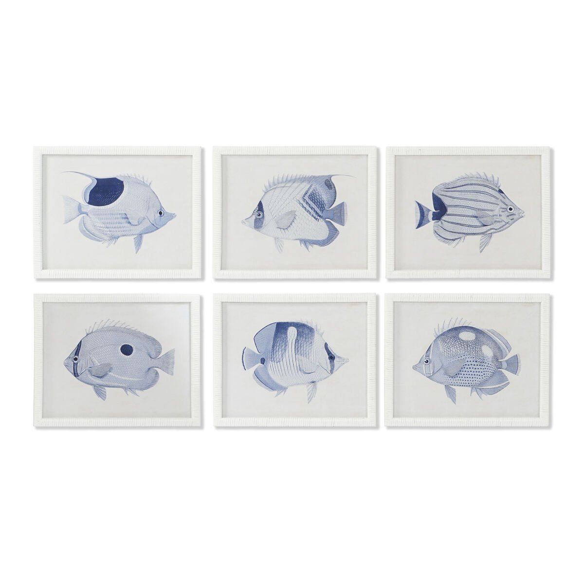 Cuadro Home ESPRIT Cristal Madera MDF 50 x 2,5 x 40 cm (6 Unidades)