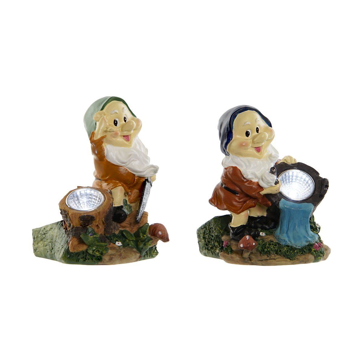 Gnomos de jardín Home ESPRIT Multicolor 11,5 x 11 x 15,2 cm (2 Unidades)
