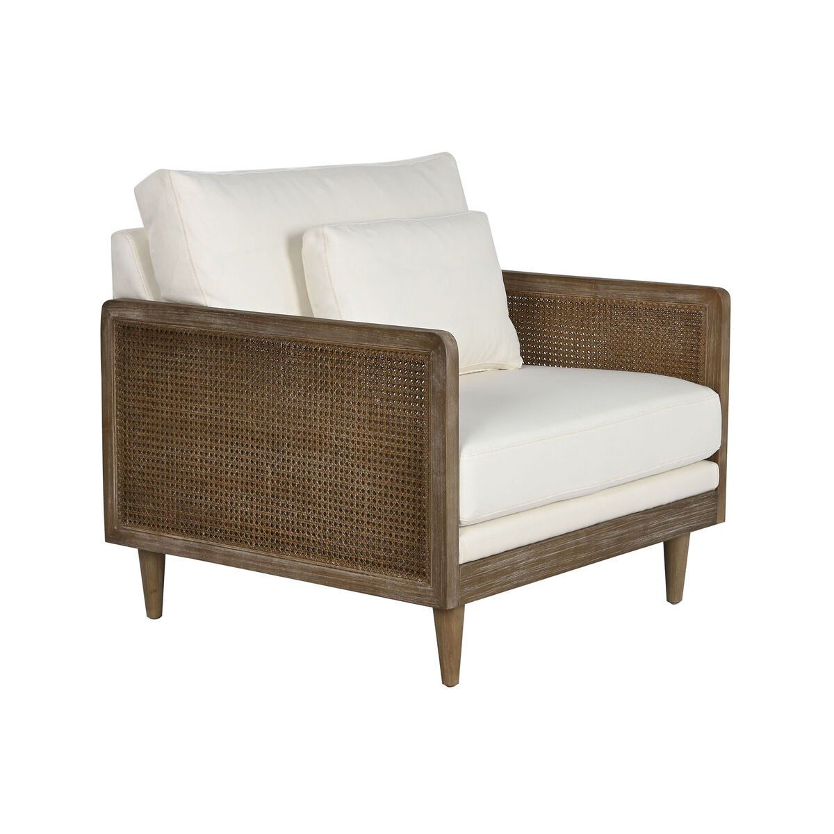 Sillón Home ESPRIT Blanco Natural 93 x 86 x 88 cm