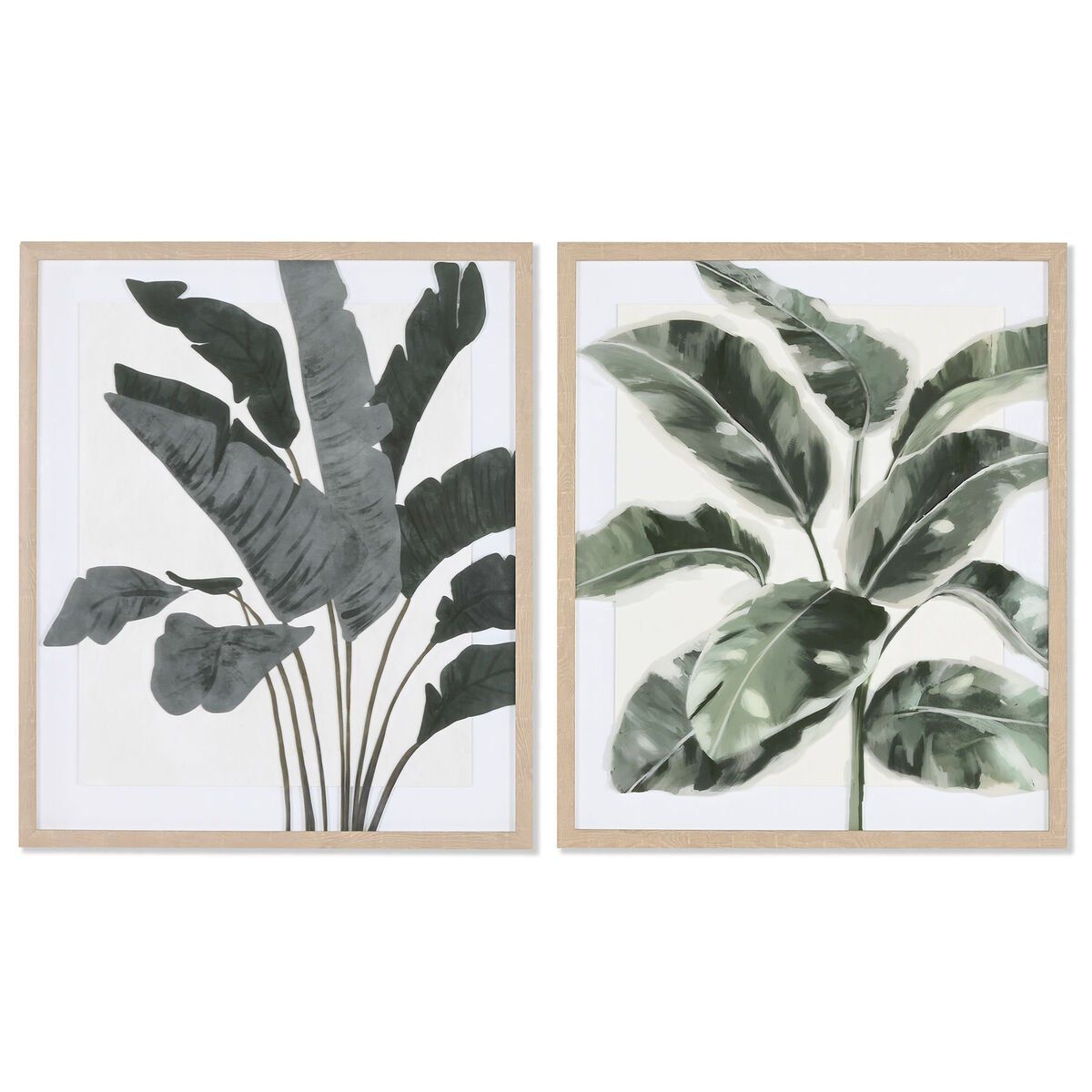 Cuadro Home ESPRIT Cristal Poliestireno 53 x 3 x 63 cm 52,8 x 2,5 x 62,8 cm (2 Unidades)