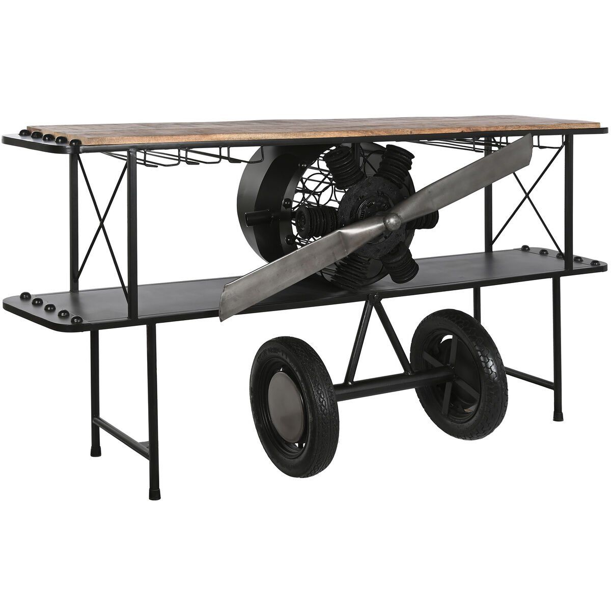 Recibidor Home ESPRIT Marrón Negro 191 x 58 x 96 cm 191 x 58 x 91 cm