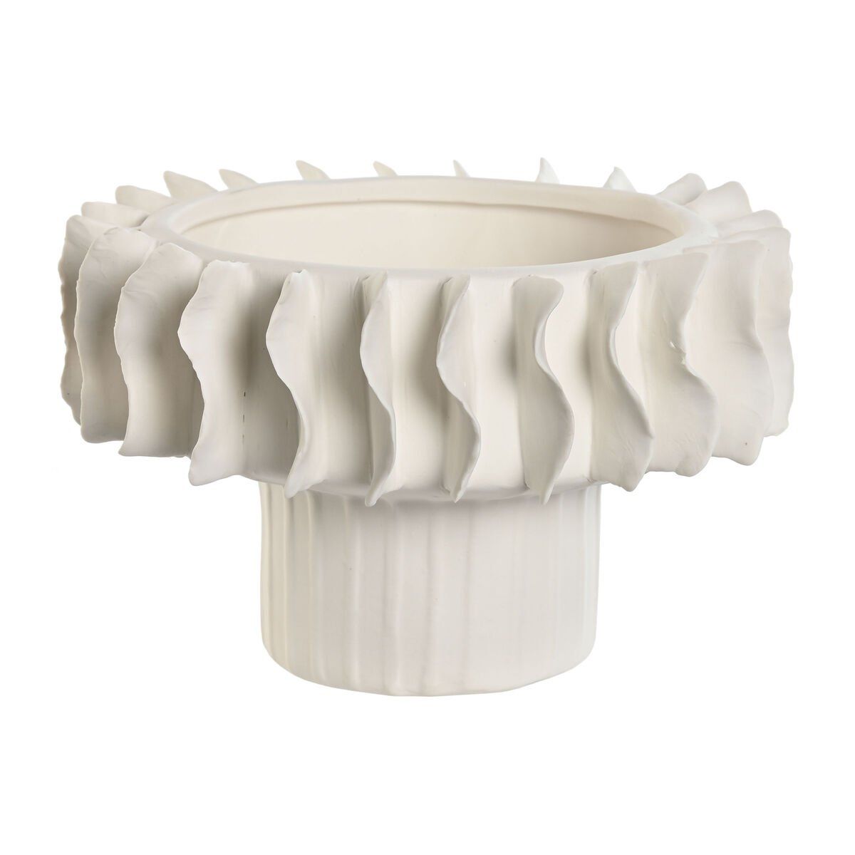 Centro de Mesa Home ESPRIT Blanco Cerámica 22 x 22 x 14 cm