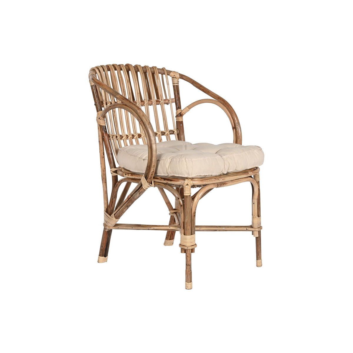 Silla de Jardín Home ESPRIT Bambú Ratán 58 x 65 x 85 cm