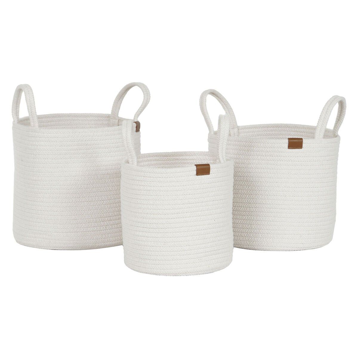 Juego de Cestas Home ESPRIT Moderno 30 x 30 x 28 cm