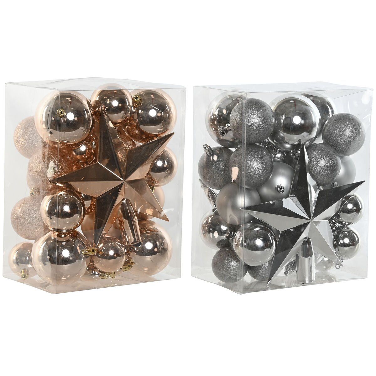 Bolas de Navidad Home ESPRIT Dorado PVC 20 x 13 x 26 cm (2 Unidades)
