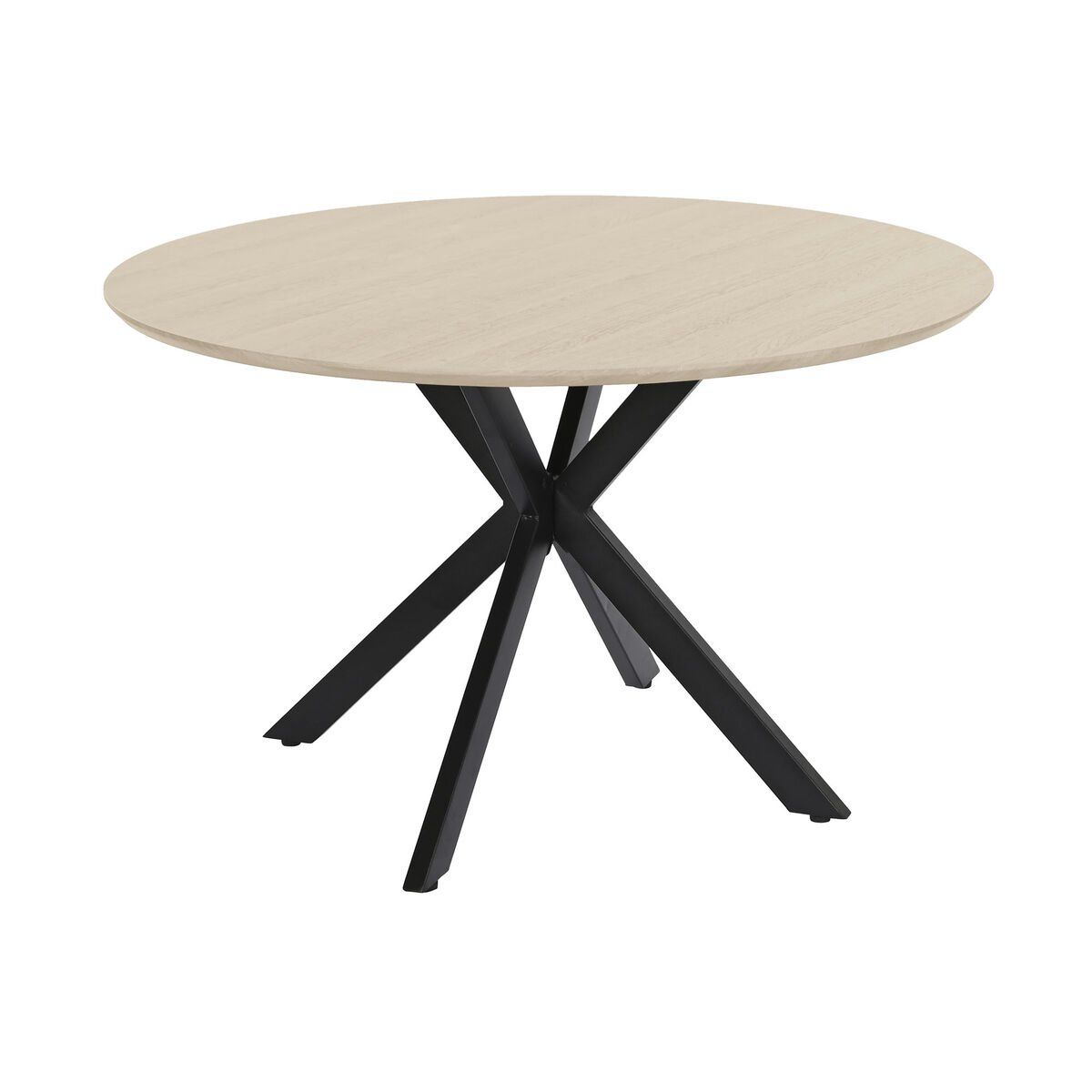 Mesa de Comedor Home ESPRIT Marrón Negro Hierro Madera MDF 120 x 120 x 75 cm