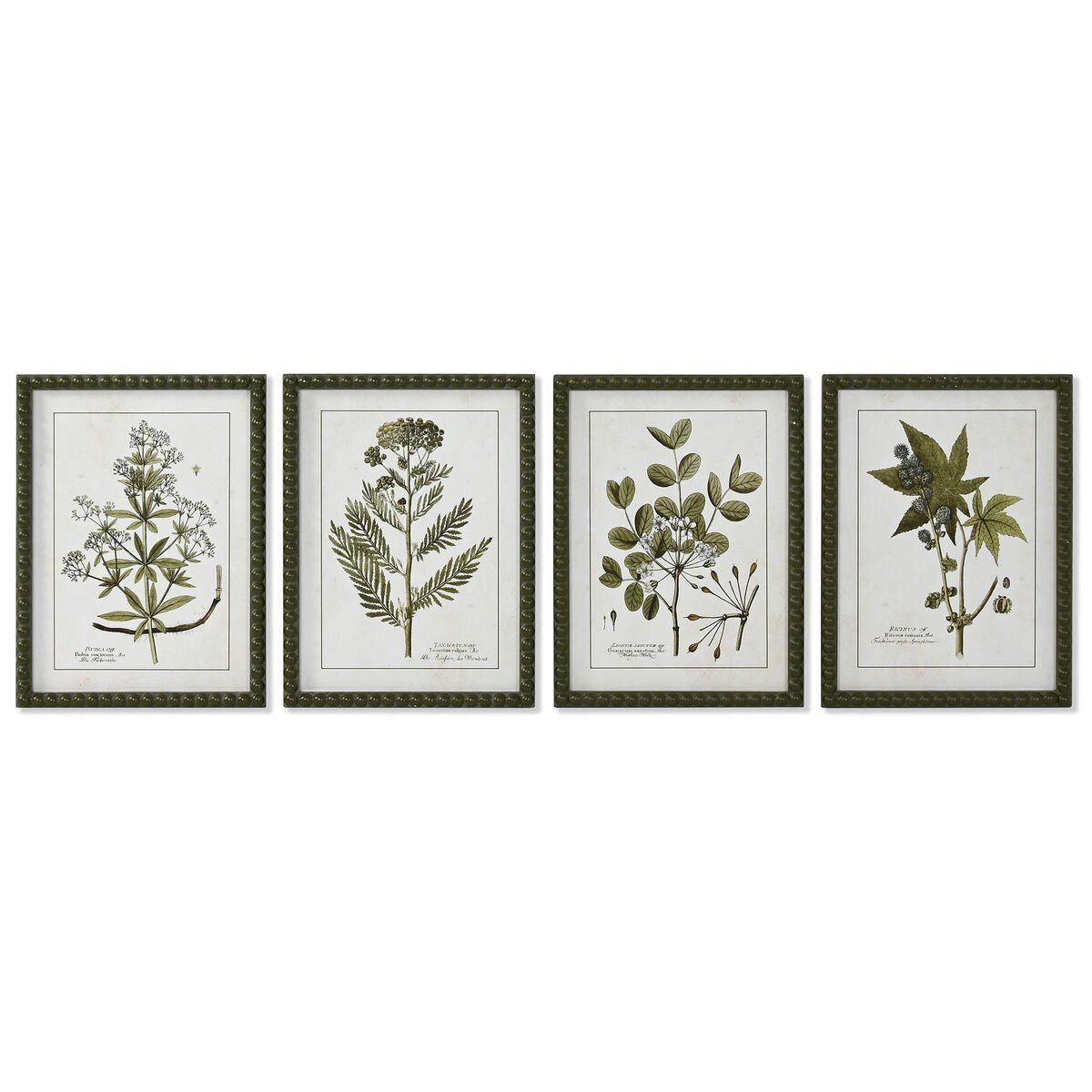 Cuadro Home ESPRIT Cristal Abeto 30 x 2,5 x 40 cm (4 Unidades)